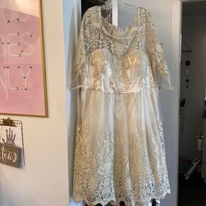 Champagne wedding dress